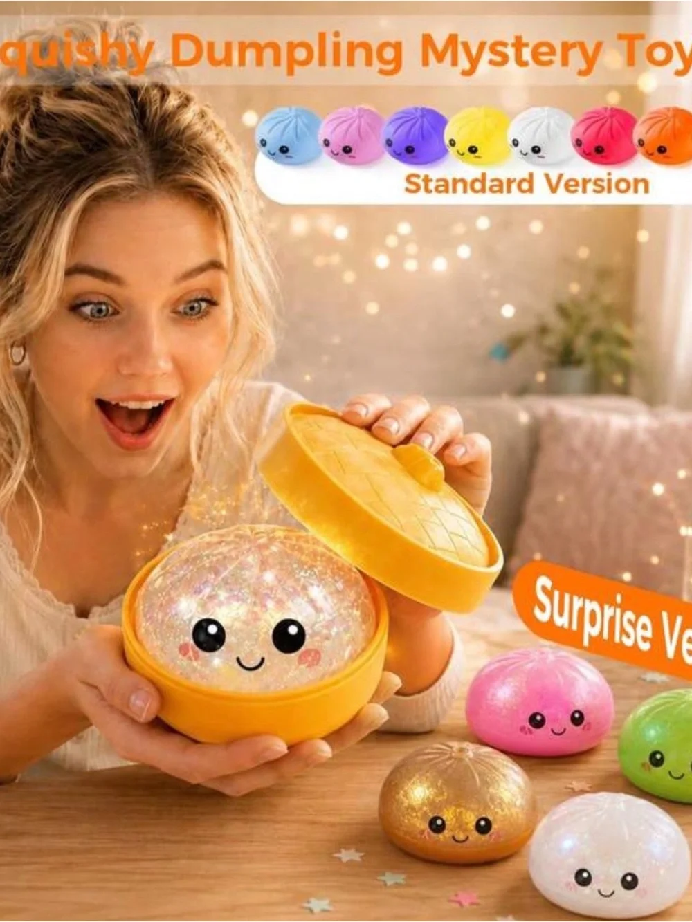 1 pc squishy dumpling mystery color packaging may be different based available